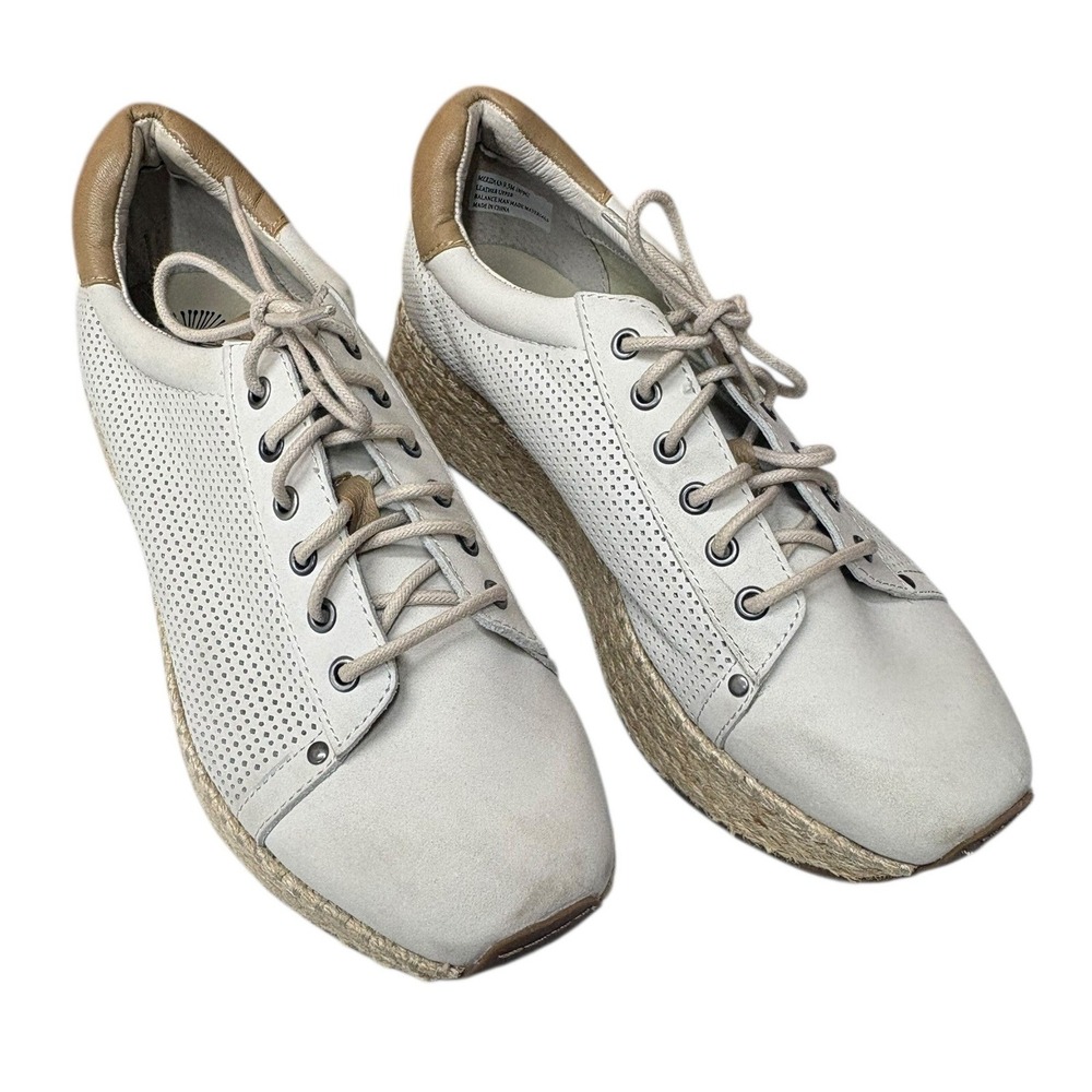 OTBT Meridian Platform Espadrille Sneakers Leather Lace Up travel Comfort 9.5